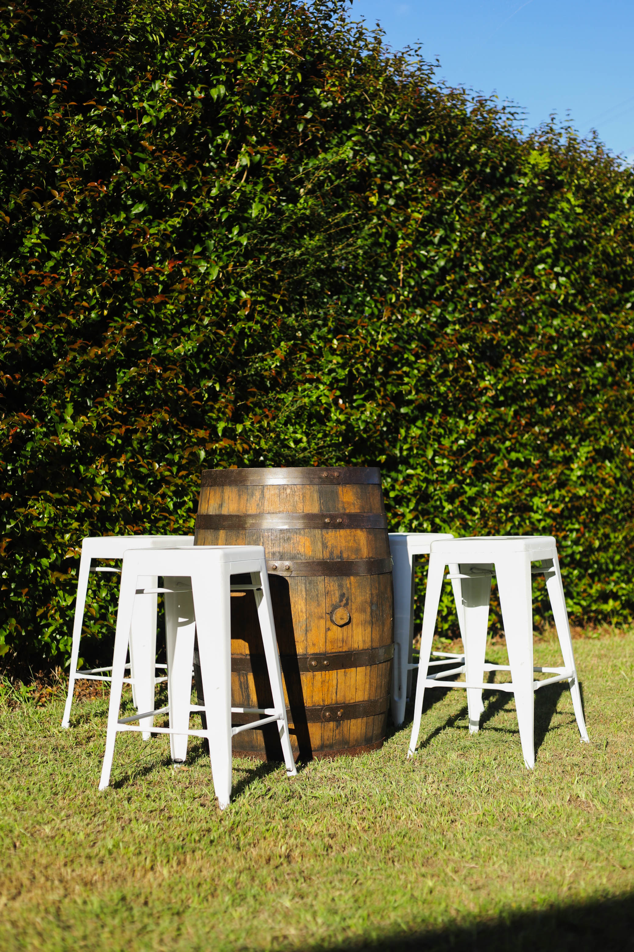 Rum Barrel and Barstool Package