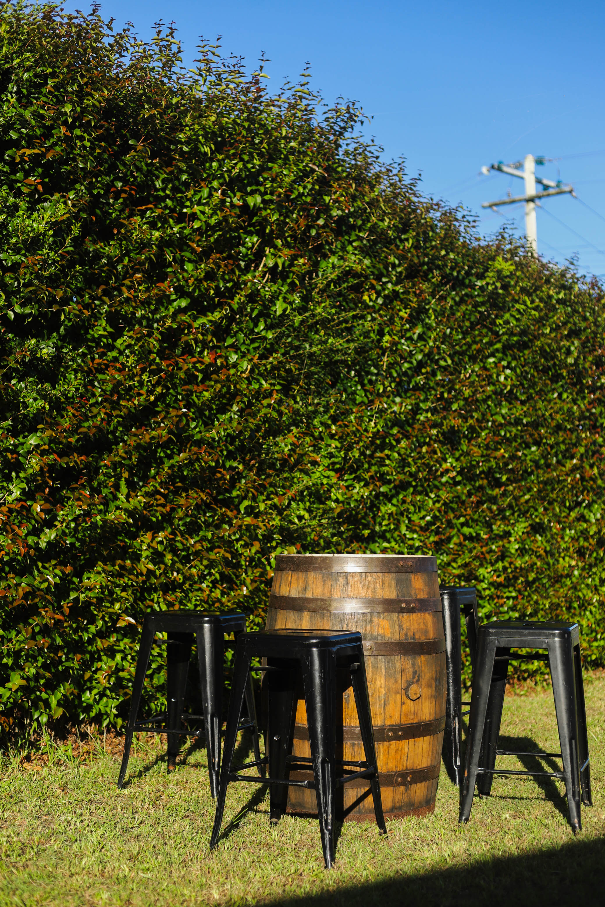 Rum Barrel and Barstool Package